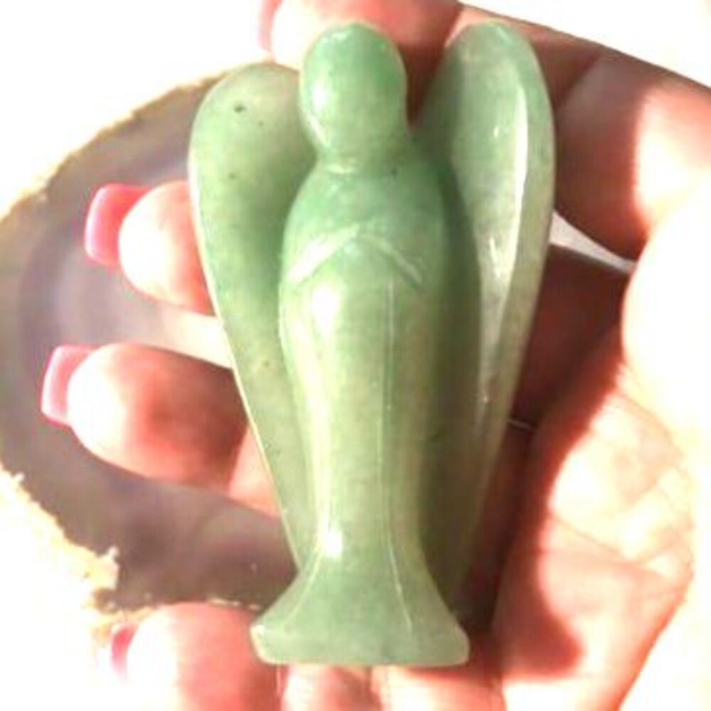 Green Aventurine Angel Carving